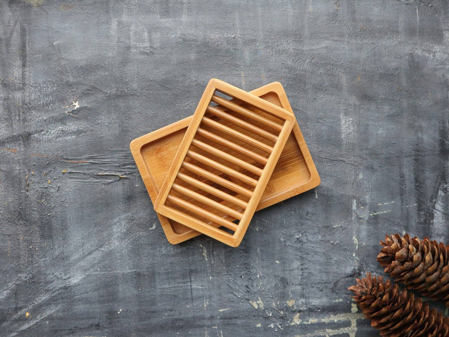 Bamboo Soap Dish (dual-layer)